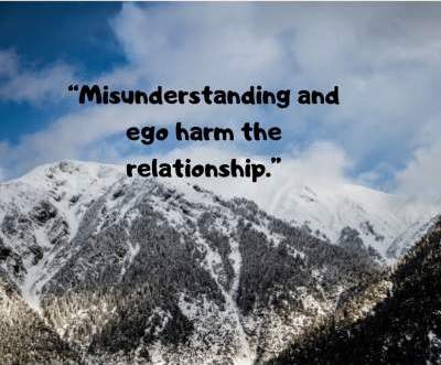 ego and misunderstandings in relationship status quotes for whatsapp