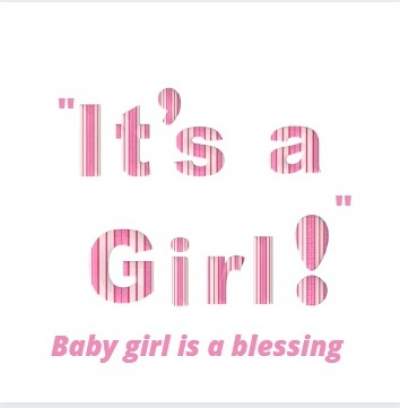 baby girl is a blessing status image