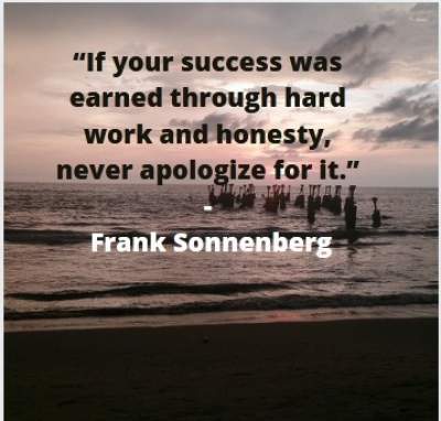 earned success quotes by Frank Sonnenberg