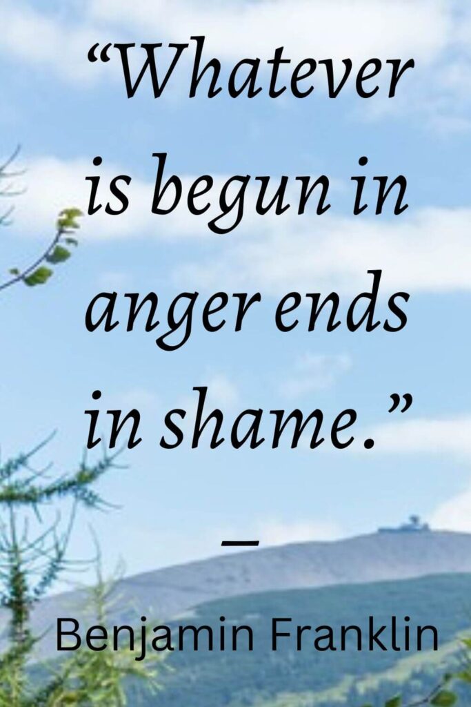 anger ends in shame quote