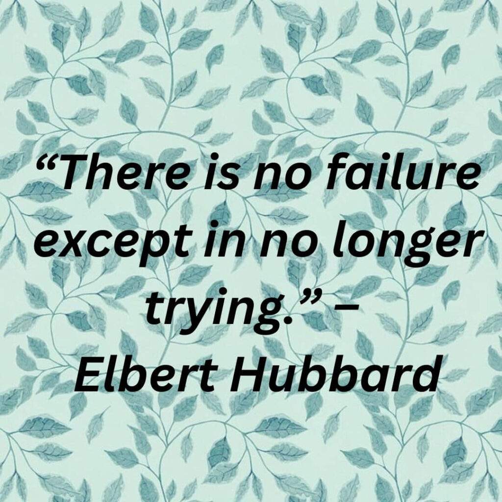 Elbert Hubbard  quotes on  
failure