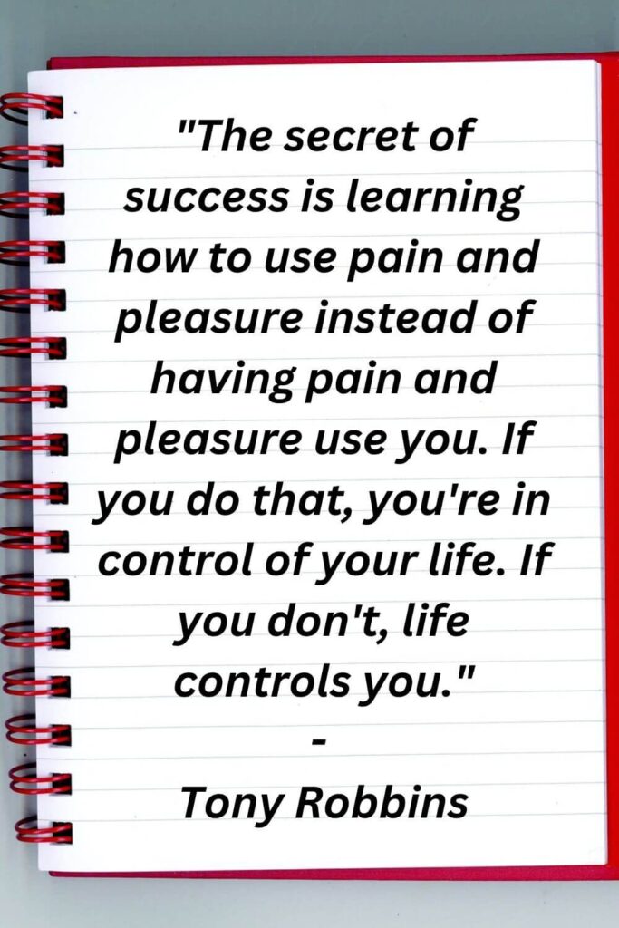 Tony Robbins quotes on secret of success 