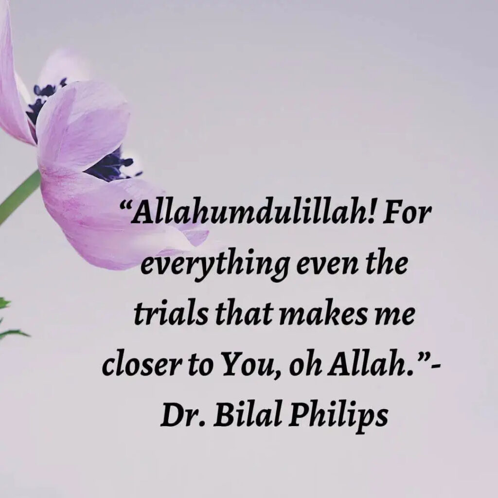 Alhamdullillah for trials quote