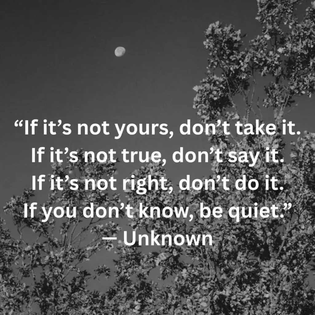 if its not yours don't take it