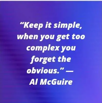keep simple quotes by McGuire for whatsapp status