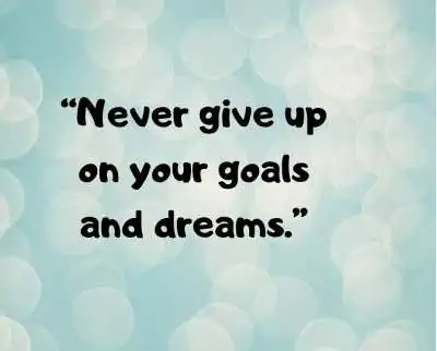 never give up on goals dp status for fb and whatsapp