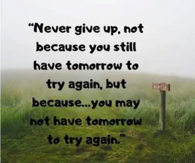 never give up motivation