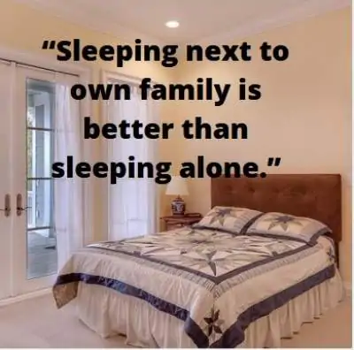 sleeping alone status