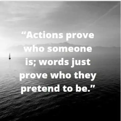 status quotes on actions and words for whatsapp