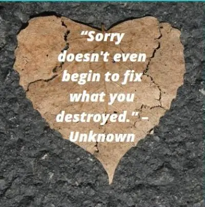 sorry status for  broken heart