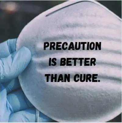 precaution caption for life