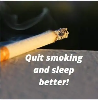 Status quotes quit smoking and sleep better