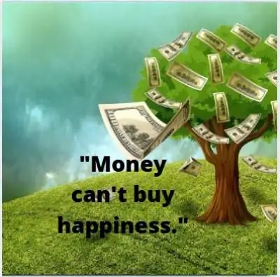 status quotes on money can't buy happiness with poster