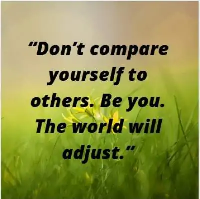 2 line status quotes on be you and don't compare 