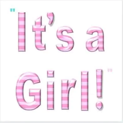 it is a girl status image
