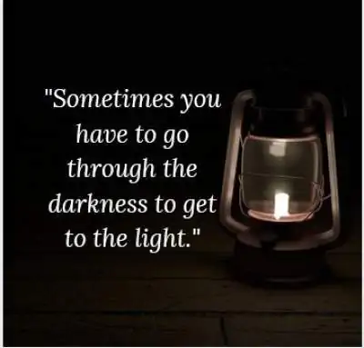 inspirational status on light and darkness