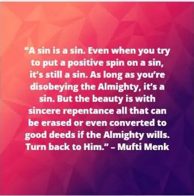 quotes on sin and forgiveness by Mufti Menk