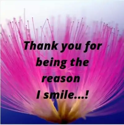 thanks for the smile status