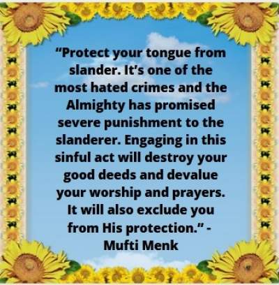 tongue and slander quotes by Mufti Menk