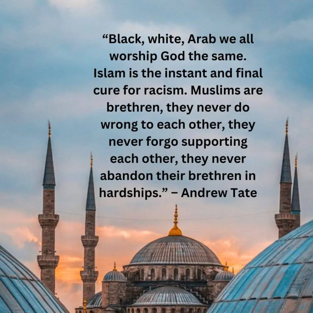 andrew tate quotes on islam