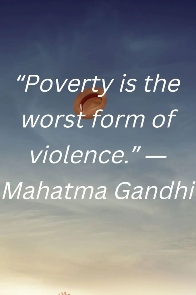 gandhi poverty quotes