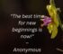whatsapp status quote on the best time to beginning