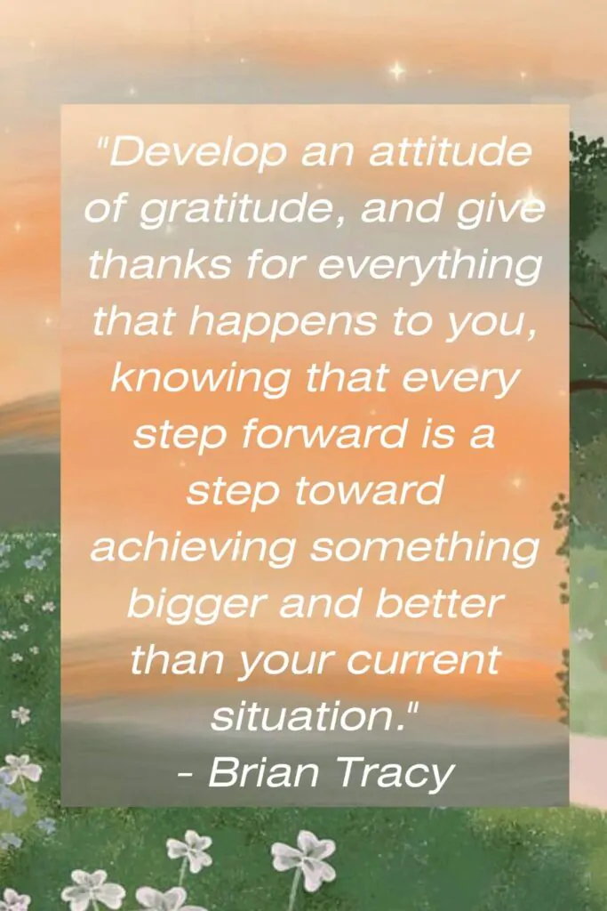 Brian Tracy quotes on attitude of gratitude