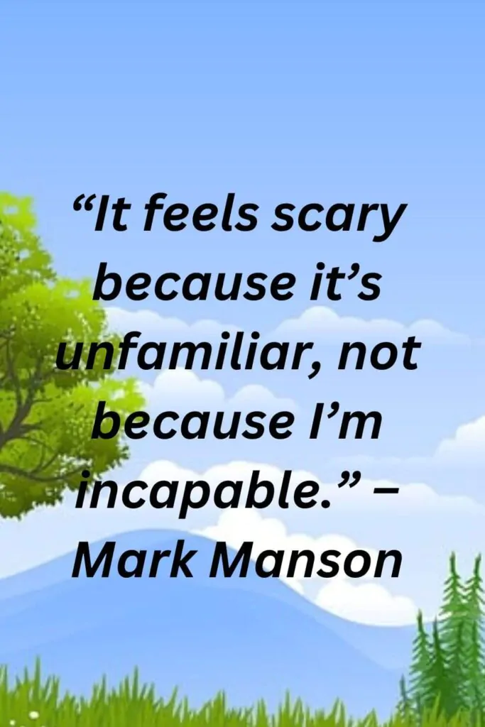 feeling scary quotes by Mark Manson