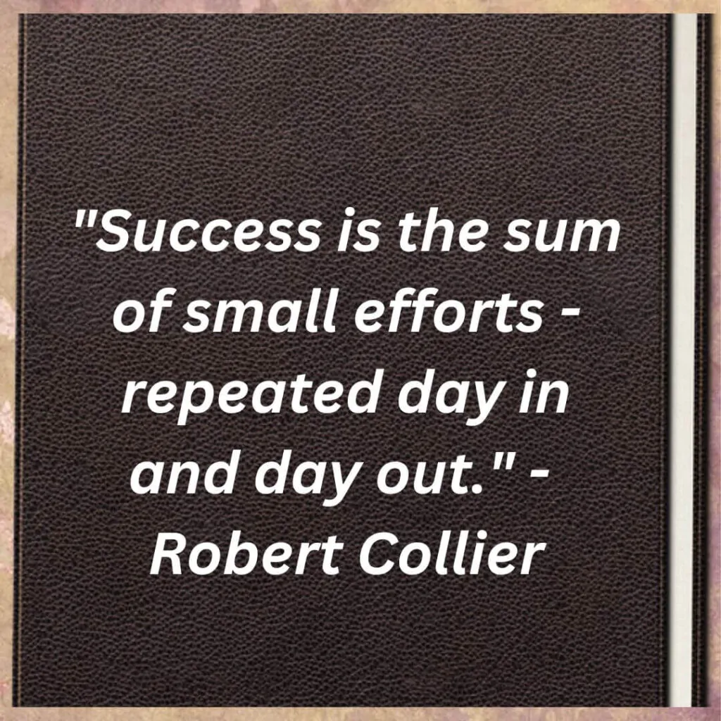 success is the sum of small efforts quote