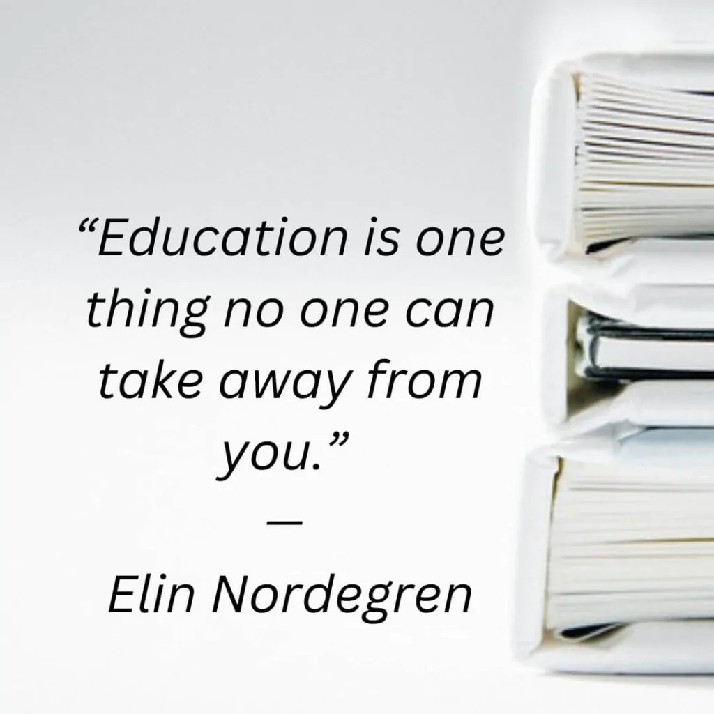 elin nordegren education quote