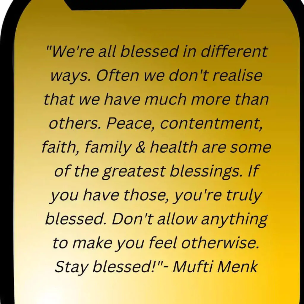 quote on we are blessed by Allah