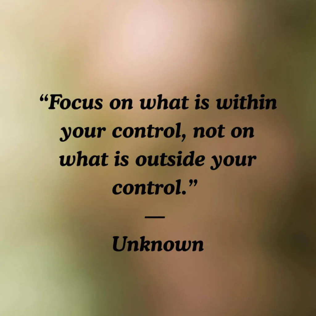 focus on what you can control quotes