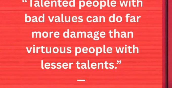 Charles Koch's quote on integrity and talent