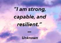 i am strong capable and resilient positive affirmation quote