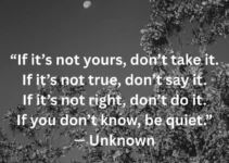 if its not yours don't take it