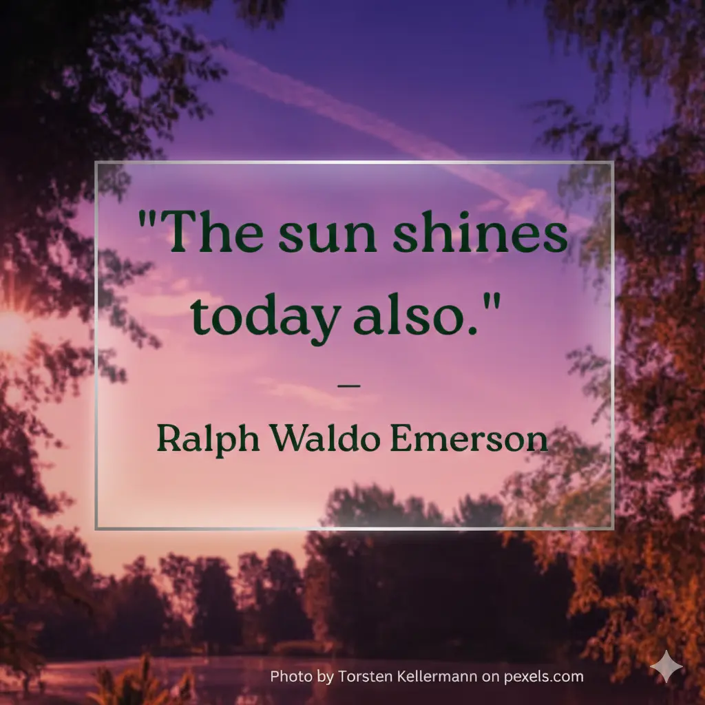 Warm morning sunshine glowing through a window onto a cozy wooden surface, creating a peaceful and bright atmosphere for the day.