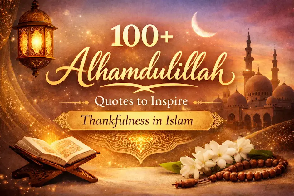 Beautiful Islamic quote design featuring the word Alhamdulillah, expressing gratitude to Allah and reminding believers to stay thankful in every situation