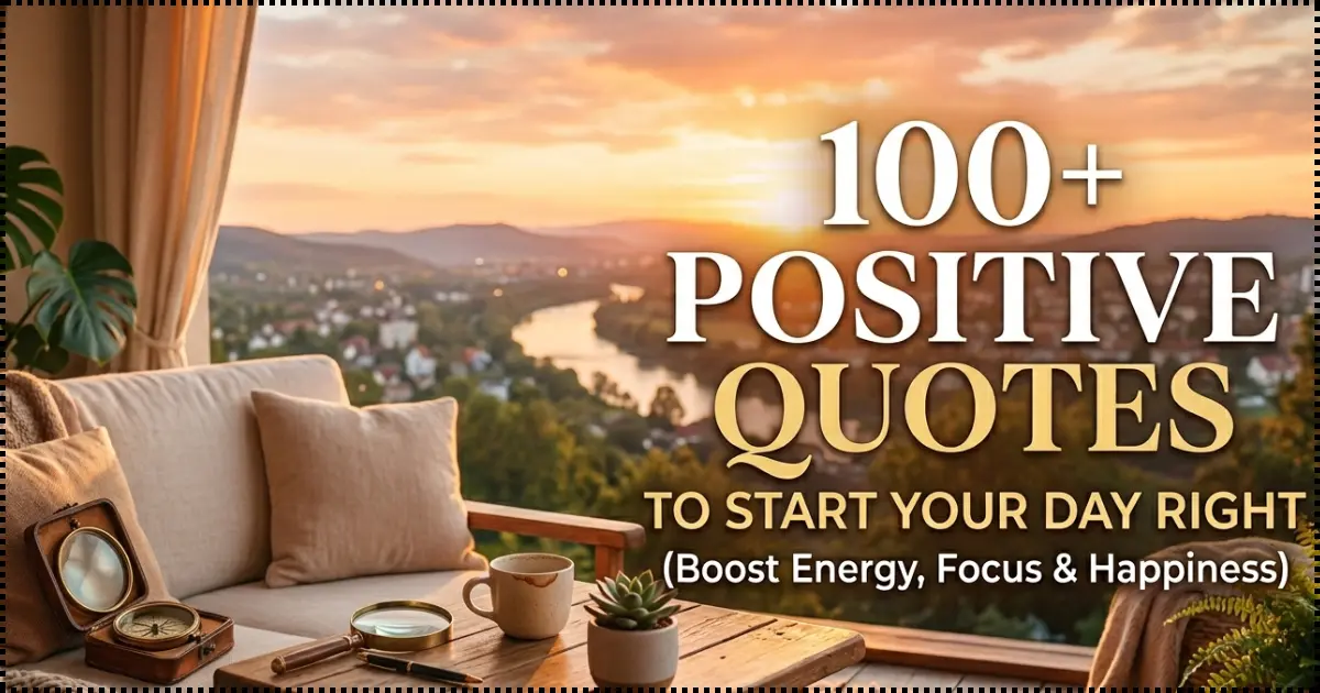 Positive quotes to start the day with motivation, happiness, and a fresh mindset