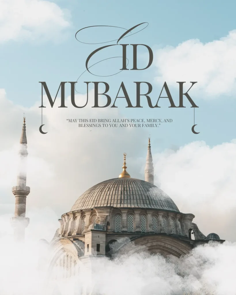 Eid Mubarak Instagram wishes with peaceful and blessed message