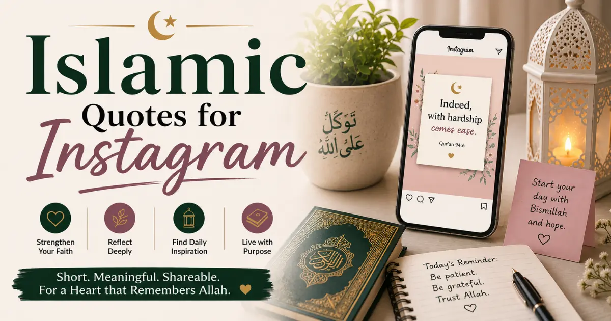 Islamic quotes for Instagram with meaningful words about faith, gratitude, and daily inspiration