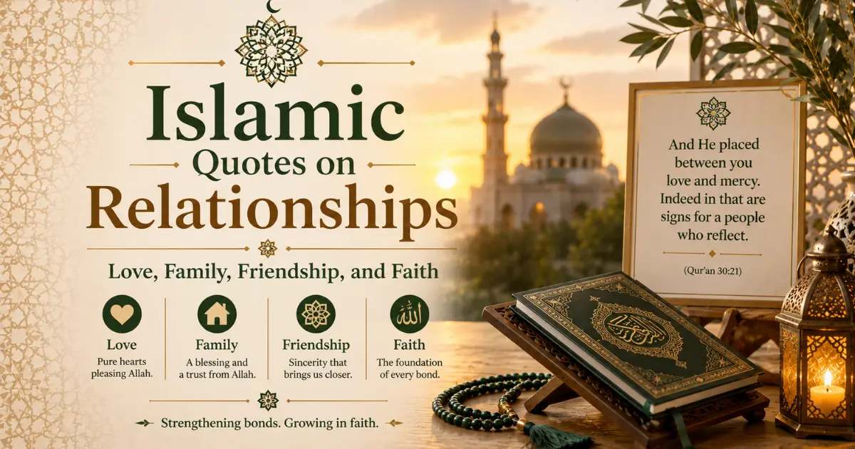 Islamic quotes on relationships about love, respect, trust, and maintaining strong bonds in Islam