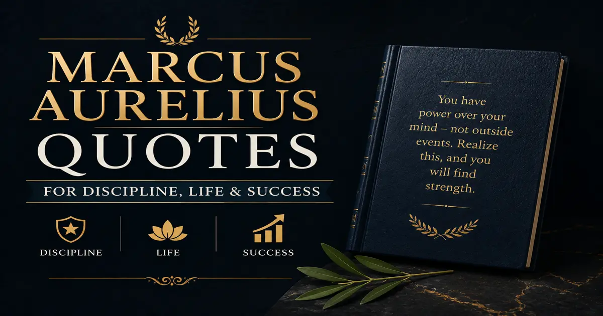 Marcus Aurelius quotes about life, wisdom, discipline, and Stoic philosophy for daily inspiration