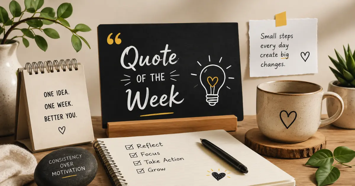 Quote of the week to inspire motivation, positivity, and focus