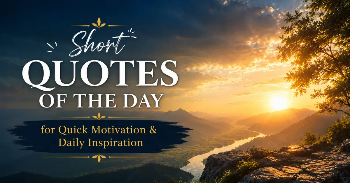 Short quotes of the day to inspire motivation, positivity, and quick daily encouragement